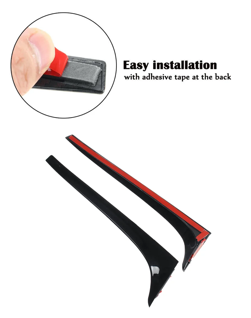 Für Volkswagen Golf 7 Mk7 2014 2015 2016 2017 2018 Zubehör Hinten Fenster Seite Flügel Stamm Spoiler Canard Canards Splitter 2 stücke – Detail 2