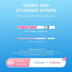 Early Detection HCG Tests Fertility, easy pregnancy test strips at home more than 99.9% accurate, easy to use 25 pregnancy test strips 8 Main Sales Pregnancy Test - №7