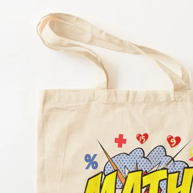 Bolsa de Compras Personalizada com Estampa Engraçada de Matemática é Minha Superpoder, Sacolas Reutilizáveis