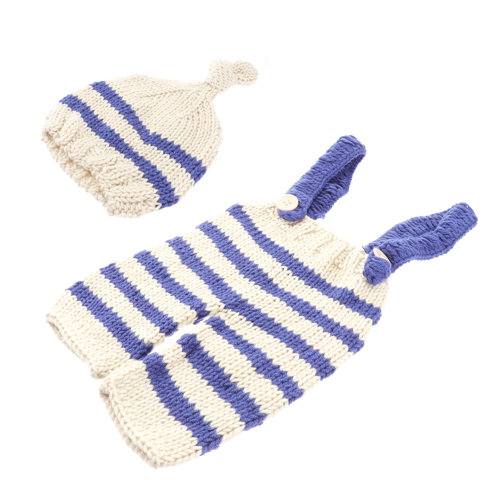 

Newborn Baby Photography Props Handmade Knit Costume Set Hat Pant Baby Photoshoot Outfit Newborn Photo Clothes