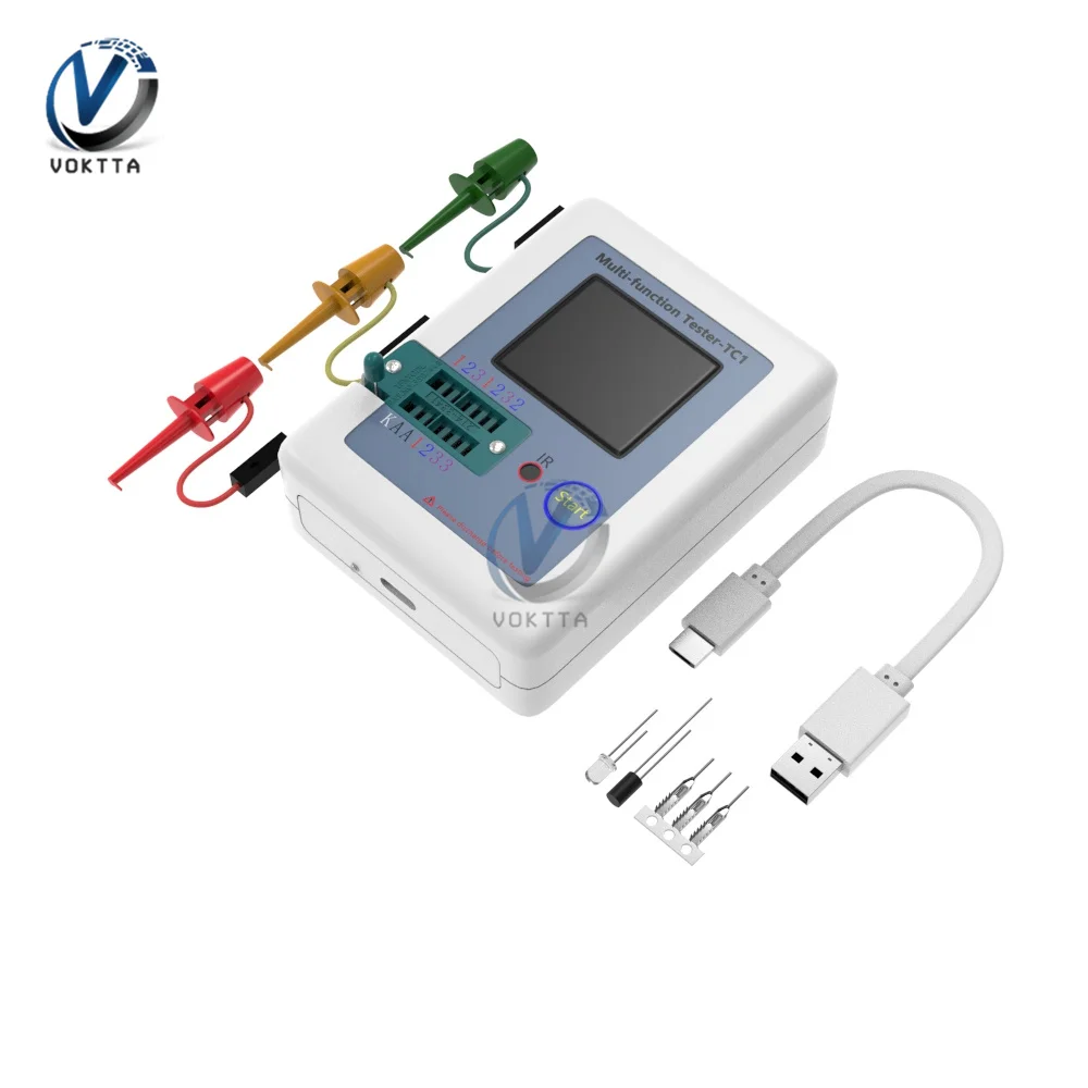 Transistor Tester LCR-TC1 Display Multi-meter Transistor Tester Diode Triode Capacitor Resistor Tester Multi Function Tester TC1