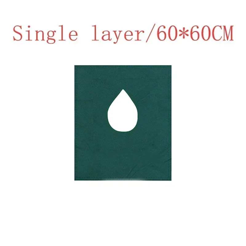 

Темно-зеленое хлопковое полотенце для полости рта, одноразовая хирургическая сумка, квадратное полотенце для медицинского использования