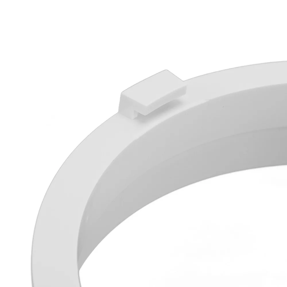 Durable ABS Exhaust Duct Interface Round White Tube Connector Seamless Snap Tabs Hose Connector Adapter Exhaust Hose