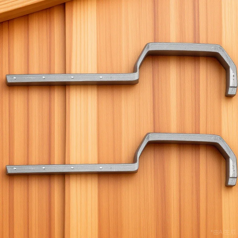 Suporte de ferro resistente para telhado, 2 peças, rack de calha de chuva para sistema de drenagem, suporte durável para calha, encaixe de tubulação