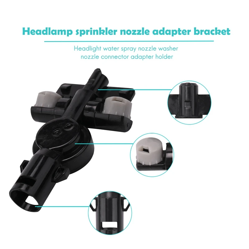 Headlight Water Spray Nozzle Washer Jet Connector Adapter Holder For Honda Lexus Suzuki Mazda Nissan Subaru