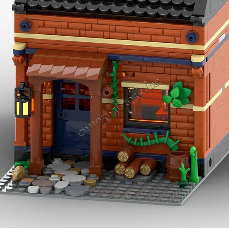 1012 pièces scène de rue de ville la maison du travailleur MOC personnaliser bloc de construction modulaire technologie créative bricolage assemblage jouet cadeau