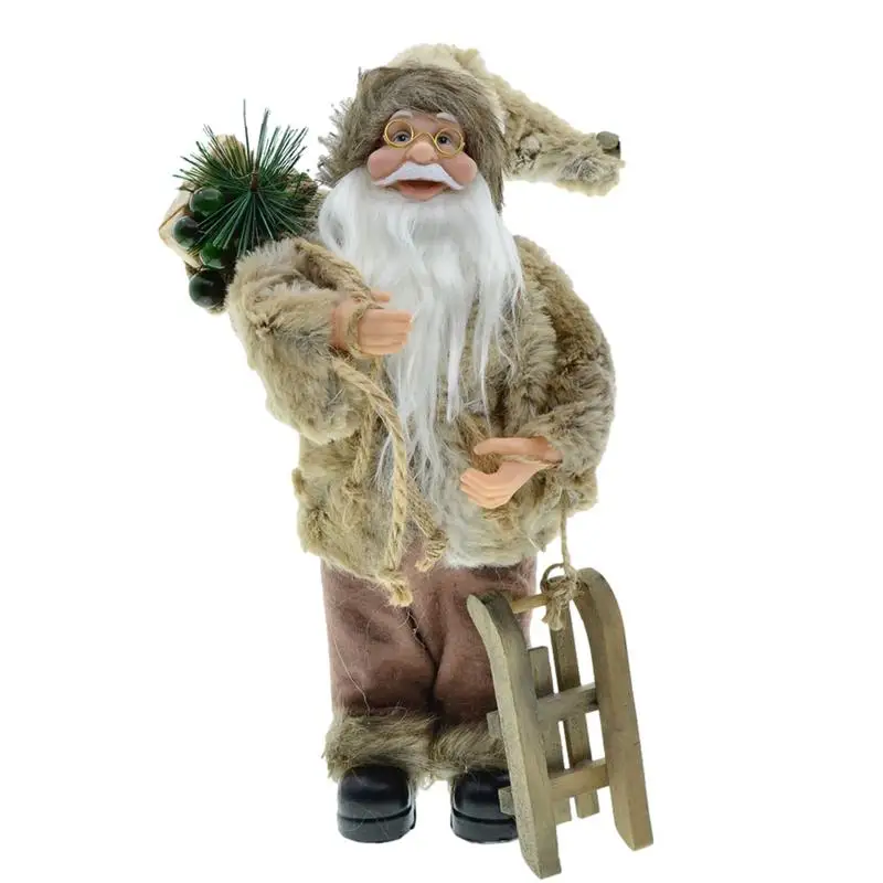 Christmas Santa Claus Dolls Christmas Standing Santa Ornaments Christmas Decoration Ornament Doll For Room Fireplace And Window