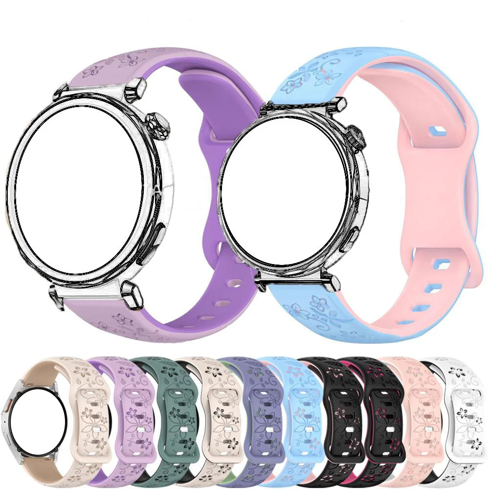 Ремешок 20 мм для Huawei Watch GT 3/2 42 мм, силиконовый ремешок для Huawei GT3 Pro 43 мм GT2 Honor Magic 2 42 мм, сменный браслет для часов