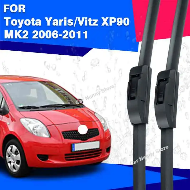 

Car Wiper Blades Windscreen for Toyota Yaris Vitz XP90 2006 - 2011 MK2 Front Window Windshield Wipers Accessories 2008 2009 2010