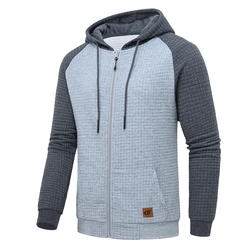 Sudadera ligera con capucha para hombre, chaquetas con cremallera, jersey para deportes y ocio, primavera y otoño