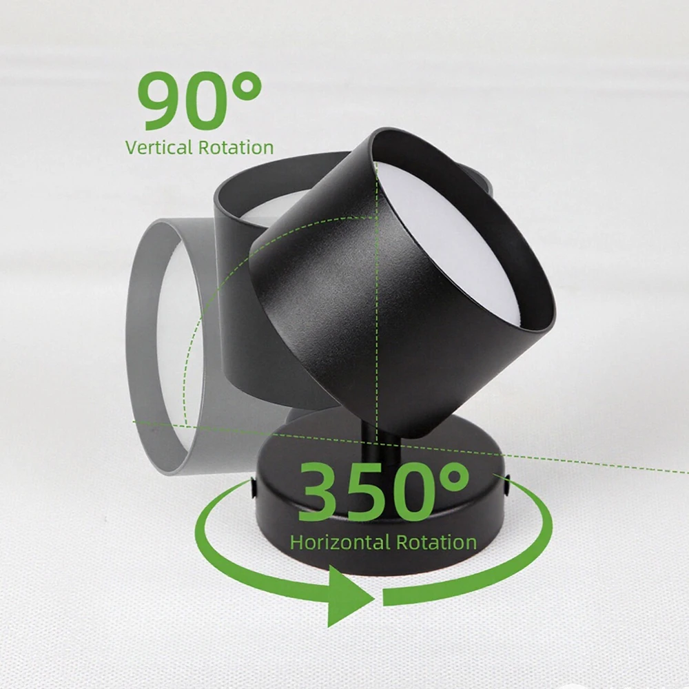 Nordic LED Downlight Ceiling Light 25W Fold Mounted LED Spotlight, Living Room, Bedroom, Indoor Lighting AC220V