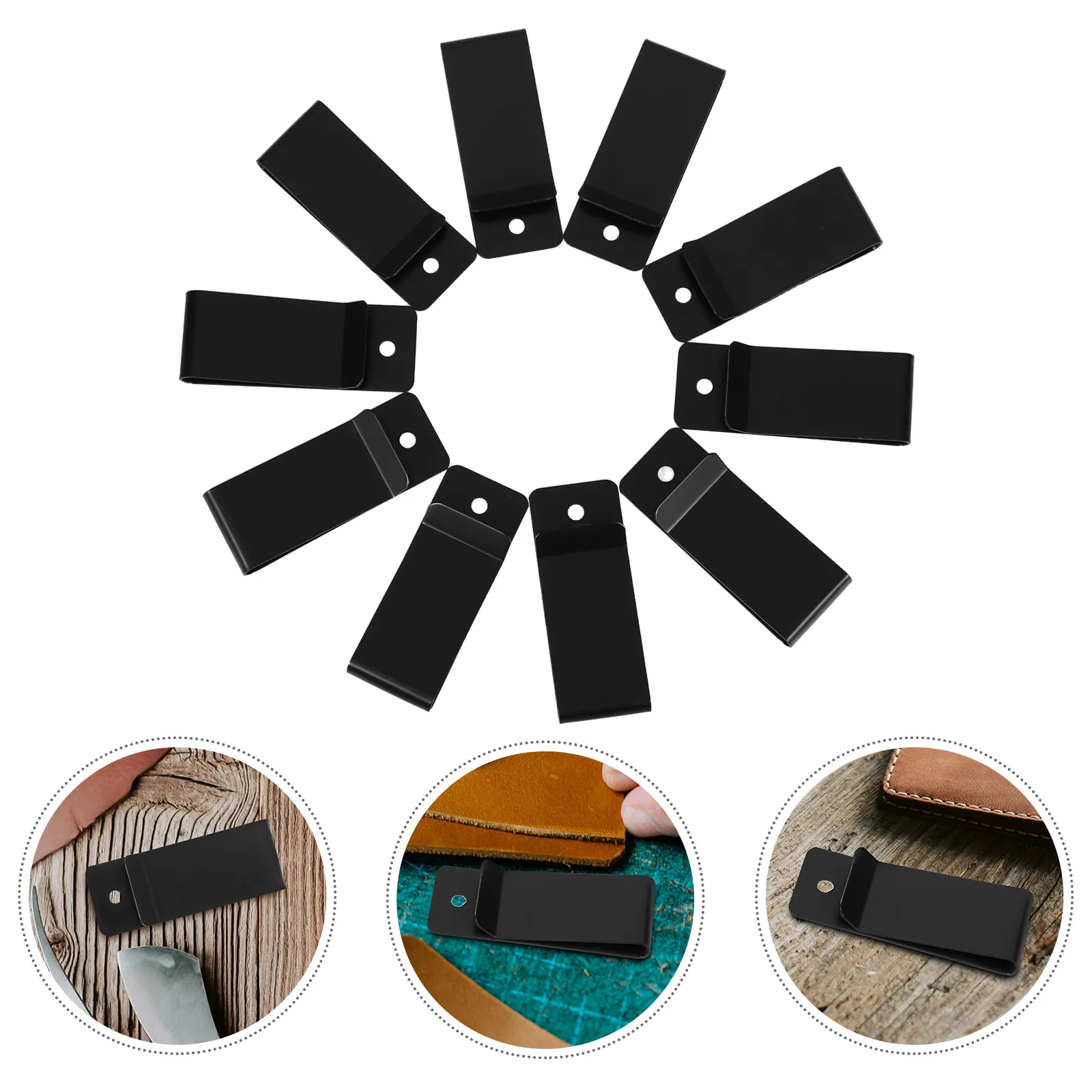 

10pcs Metal Tough Built Belt Clip Clip Durable Manganese Steel for Phone Keys Lightweight Stylish Practical Clamp Holder