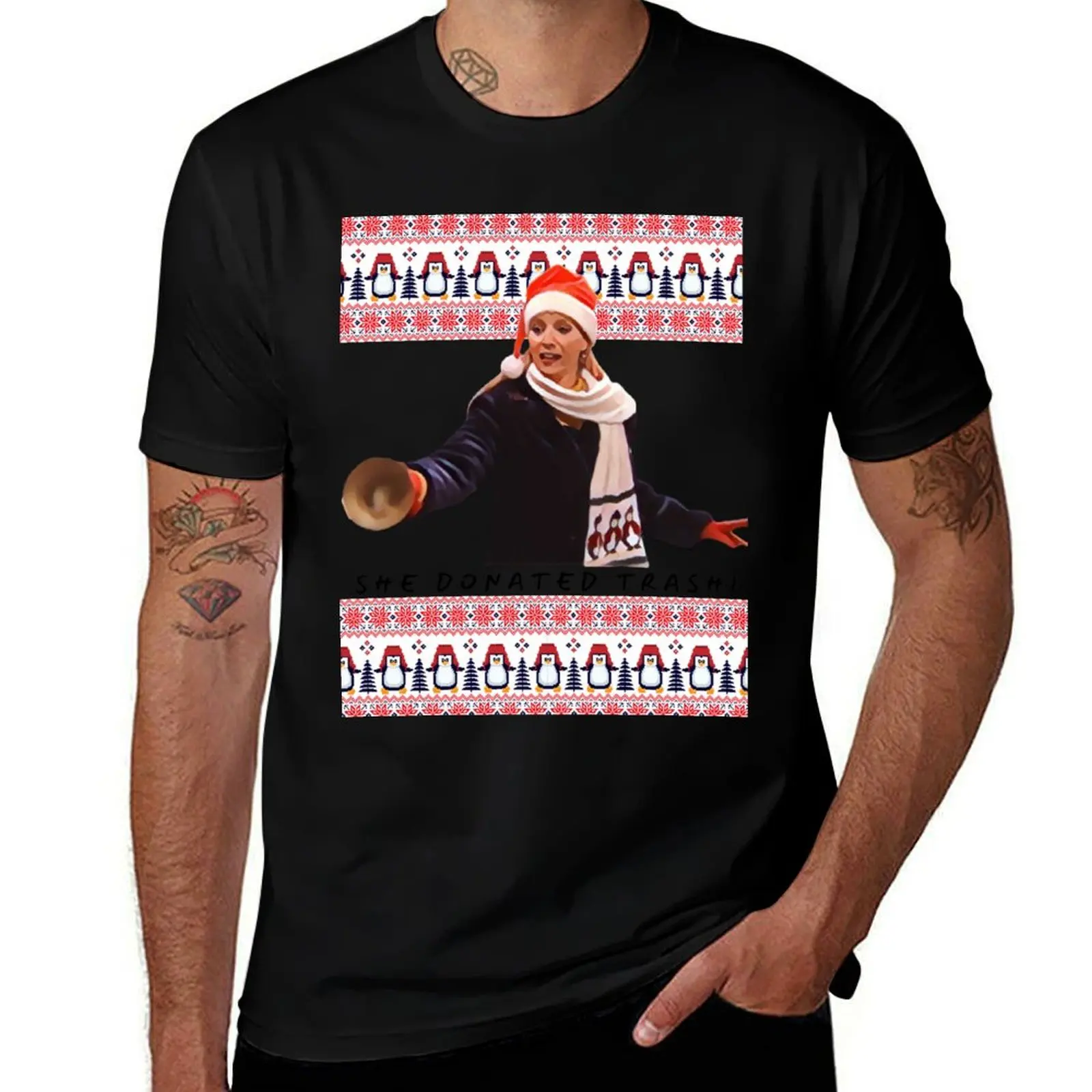 FRIENDS Christmas Phoebe T-Shirt Mechanic Work Tee Shirt T-Shirt