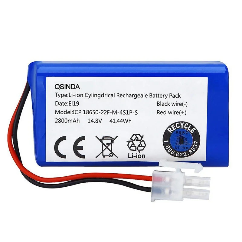 18650 4S1P 14.8V 2600mAh/2800mAh/4800mAh Robotic Vacuum Battery for Ecovacs CEN550 for Dibea V780 Rechargeable Battery - view 2