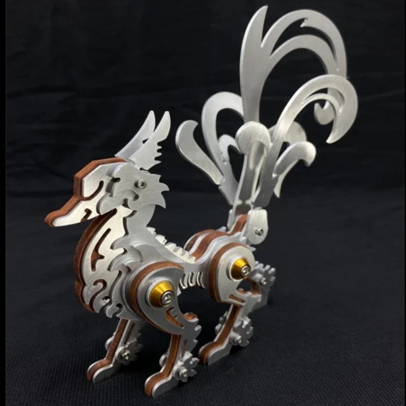 3D Puzzles Metal Nine Tailed Fox Model Building Kits for Adults Mechanical Animals DIY Assembly Toy Boys Gift