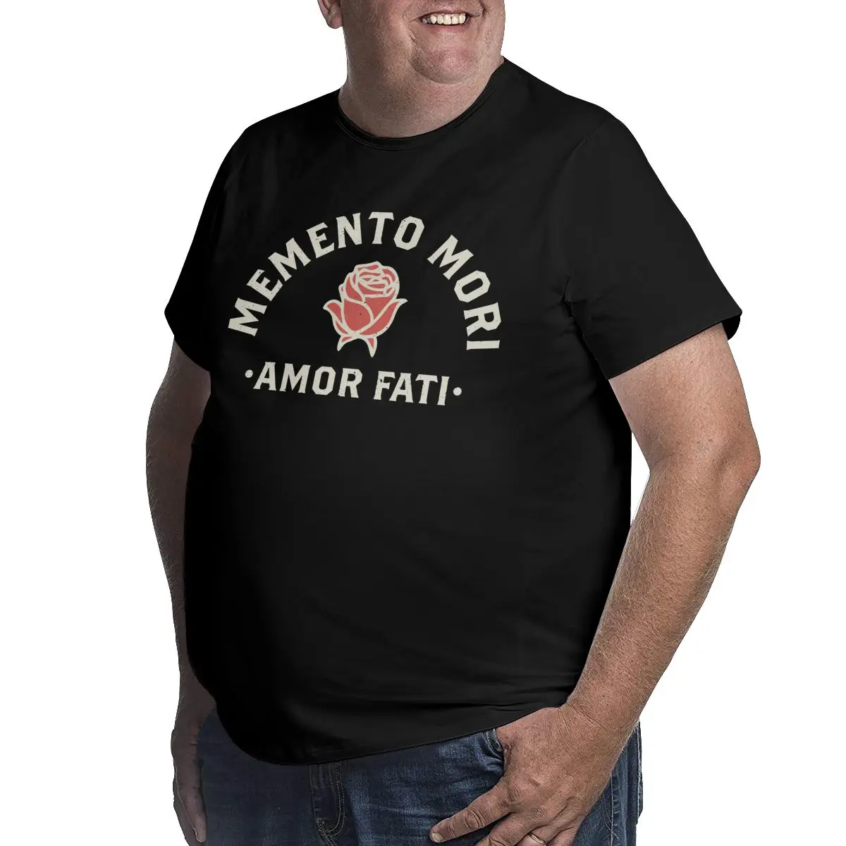 Memento Mori Amor Fati Stoic Quote Men vintage T Shirts clothing O Neck Big Tall 100% Cotton printed Tops Plus Size 6XL graphic