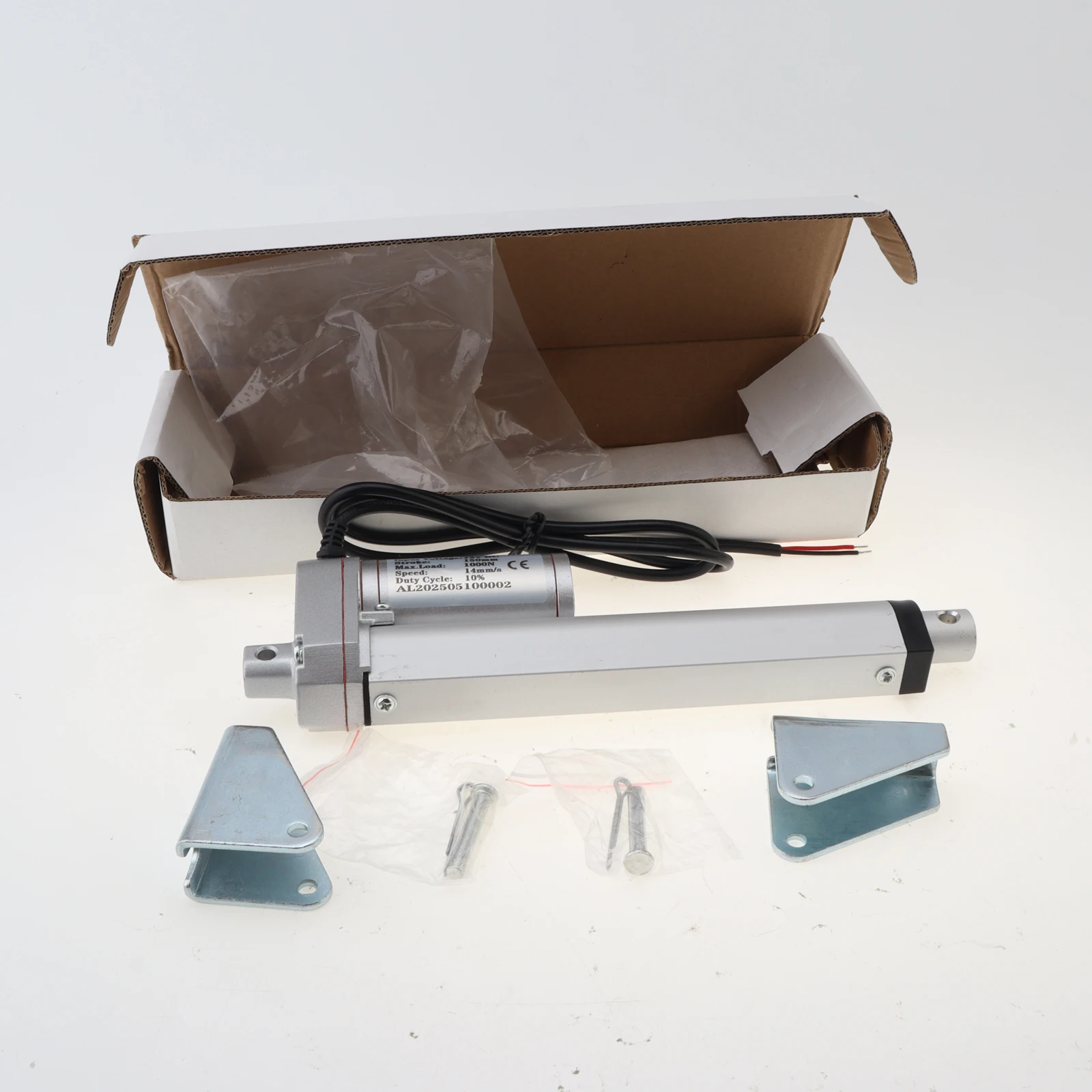 12V 50mm-400mm Stroke Linear Actuator High Speed 14mm/s 1000N/220lb IP54 Waterproof Heavy Duty Linear Motion Electric Actuator