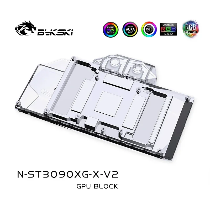 Imagem -04 - Bykski N-st3090xg-x-v2 Gpu Bloco de Água para Zotac Rtx3090 3080 Jogos oc Trindade Amp Holo Placa Gráfica Vga Cooler