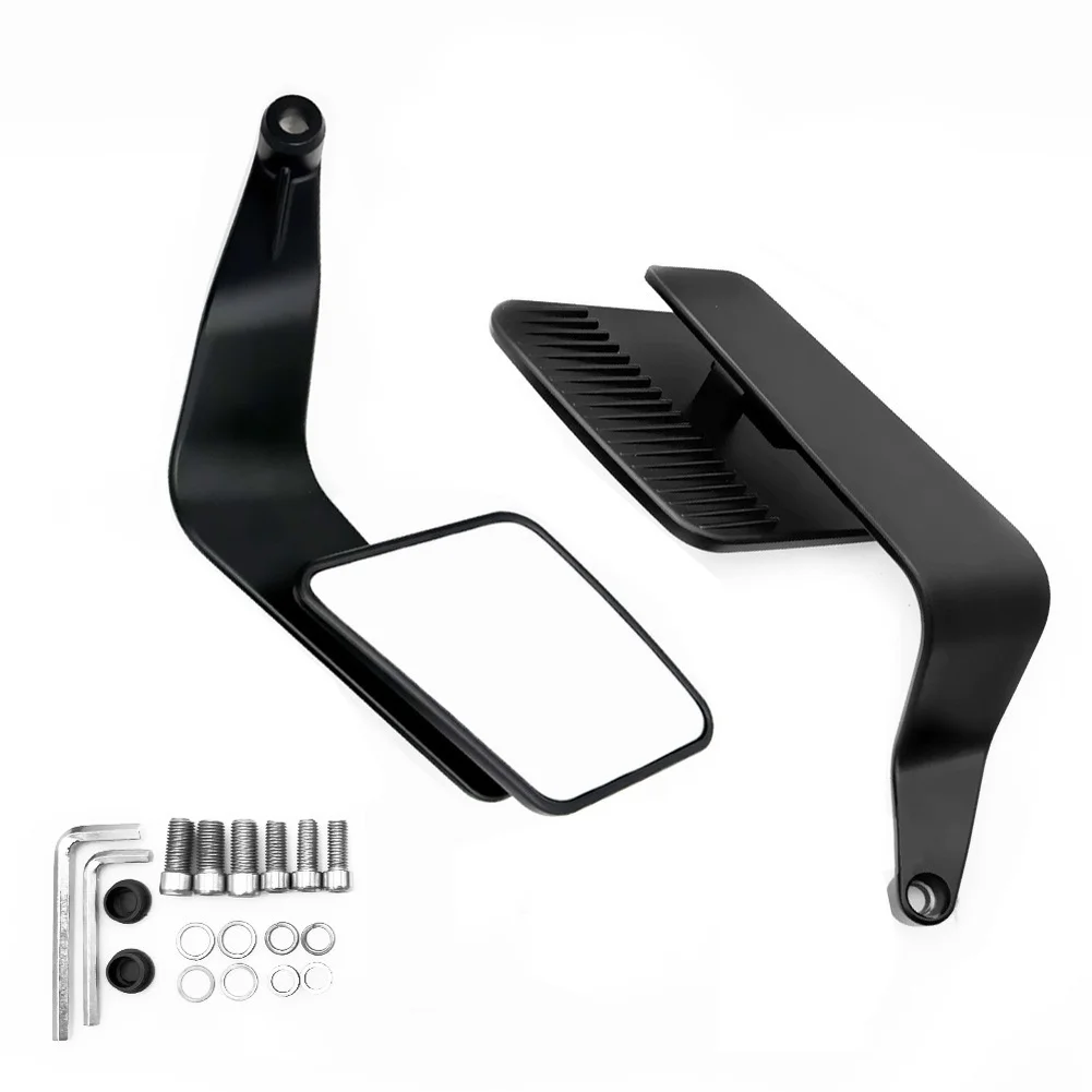 

Flip Up Motorcycle Rearview Mirrors Wide View Blade Style Made with Aluminum Alloy Compatible with Various Motorcycles