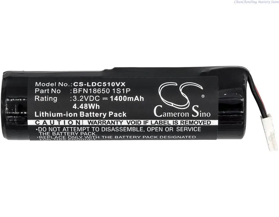 Cameron Sino 1400mAh Battery BFN18650 1S1P for Leifheit Clean  51000, 51002, 51113, 51114,  This is 3.2V version.