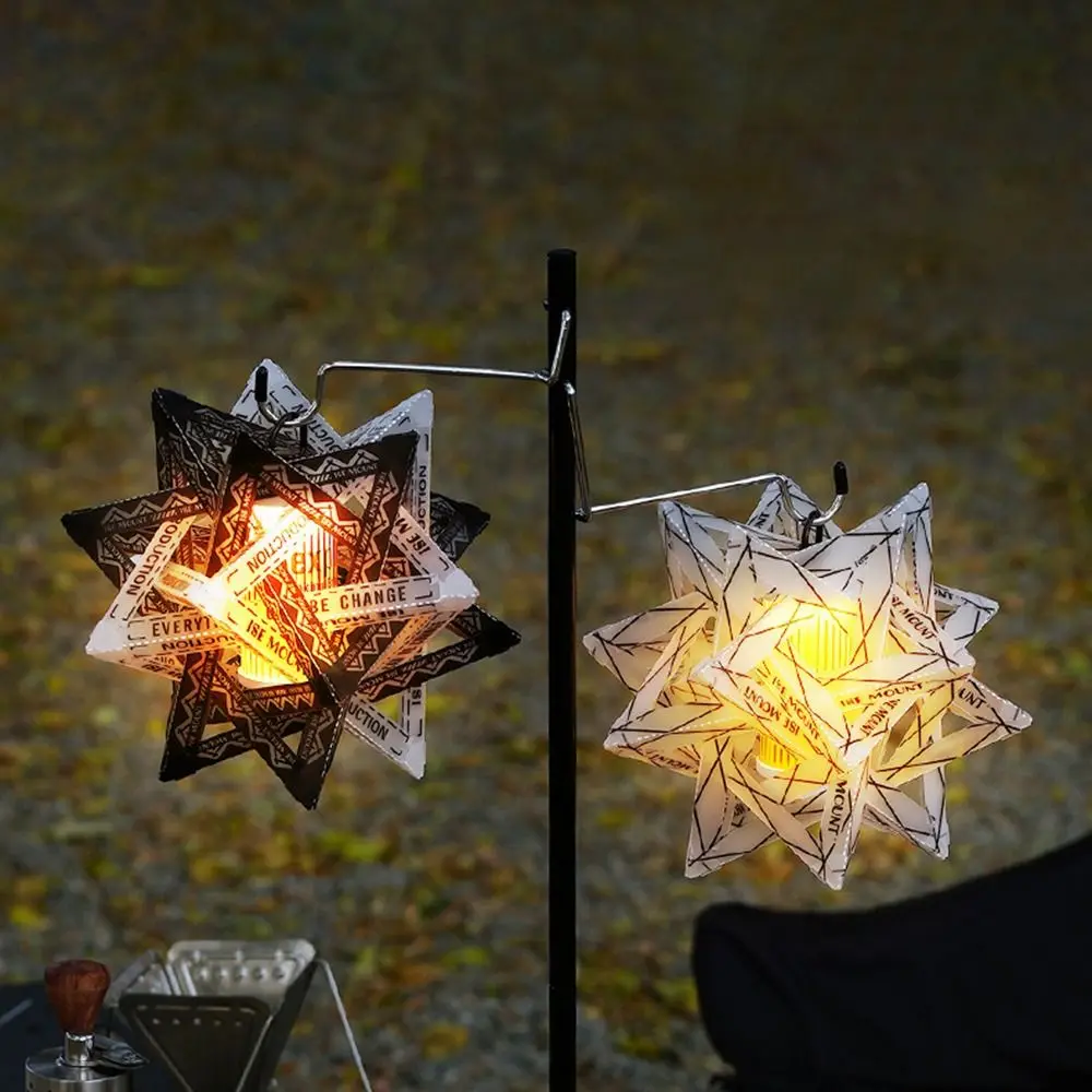 

3D полярная звезда абажур для кемпинга водонепроницаемый износостойкий полый чехол для лампы без лампы красочный DIY абажур из полипропиленовой доски