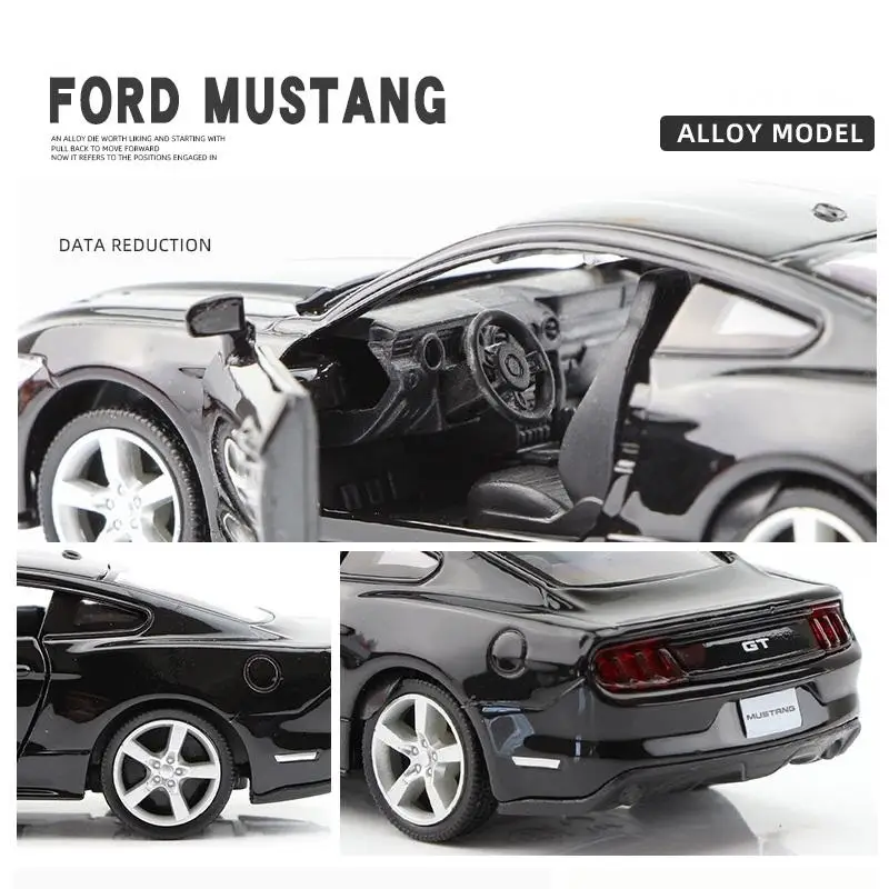 Ford Mustang GT 2015 Supercar Simulation Diecasts & Toy Vehicles Pull Back & Doors Open RMZ city 1:36 Alloy Collection Model Car