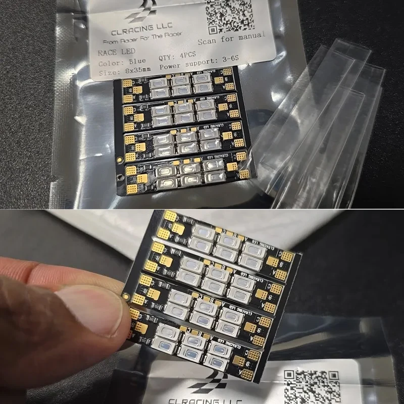 4 قطعة CLRACING الإطار الذراع LED مجلس ضوء 6 بت 25 مللي متر/35 مللي متر 3-6S مصباح ليد مجلس ل RC مولتيكوبتر قطع الغيار FPV الطائرة بدون طيار Accs