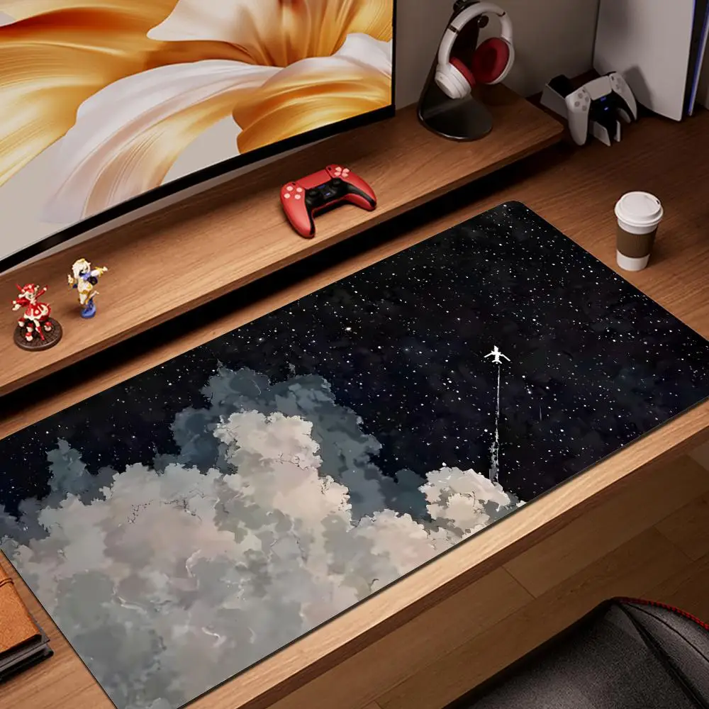 

Starry sky abstract art Mouse Pad XXL Desktop Keyboard Pads Game Rubber Anti-slip Desk Mat HD Computer Accessories Long HYBXAXC