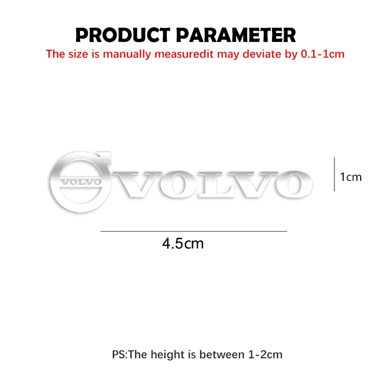 For Volvo Xc60 Xc90 V40 V60 3D Metal Emblem Sticker Car Interior Decoration Styling Decals For Volvo Polestar AWD V50 S60 XC60 S
