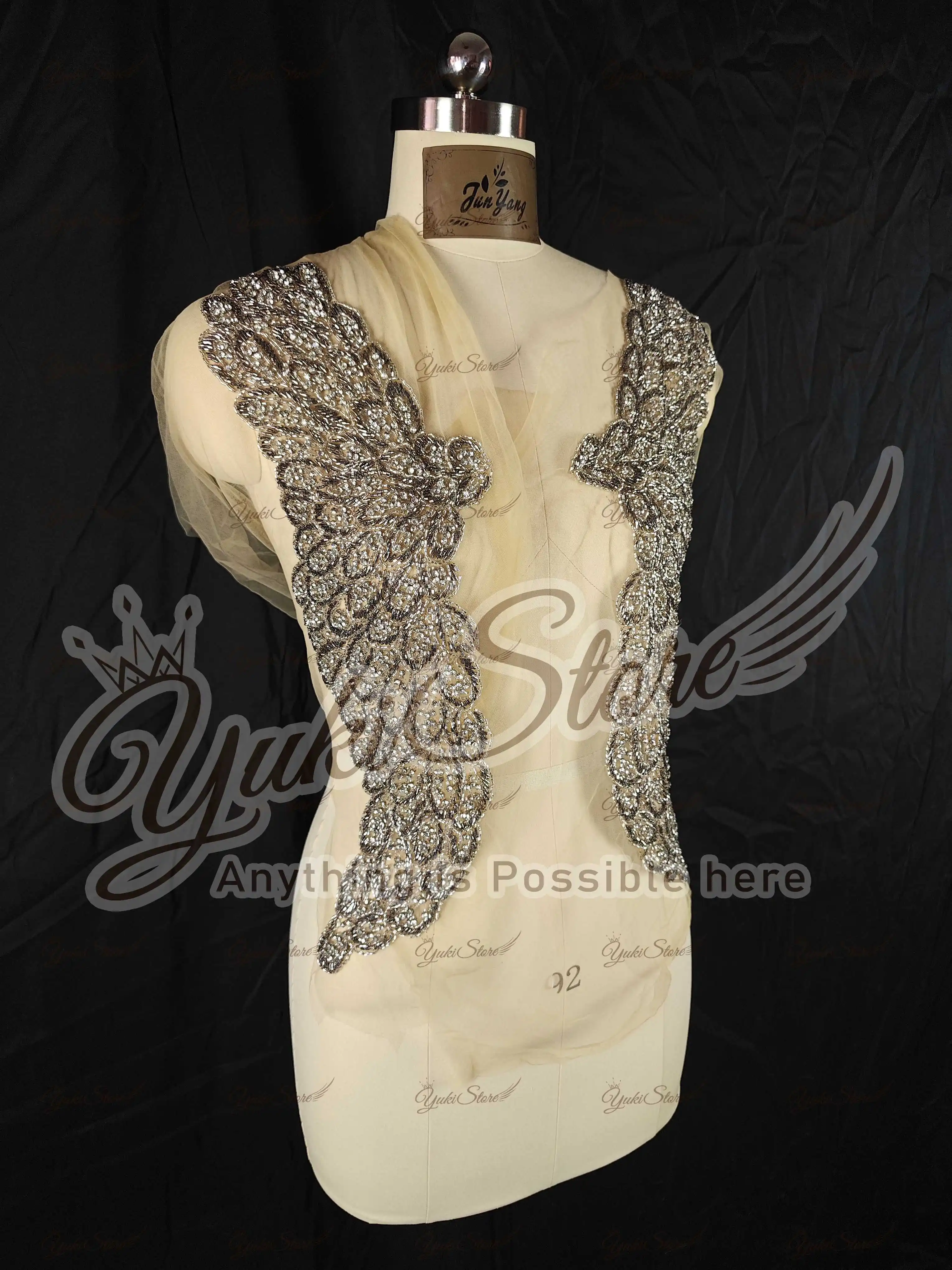 Vestido de novia con corpiño de diamantes plateados para mujer, vestido de cóctel de hermosa calidad, Material perfecto, aplique Sexy, JY122 2024, el más nuevo