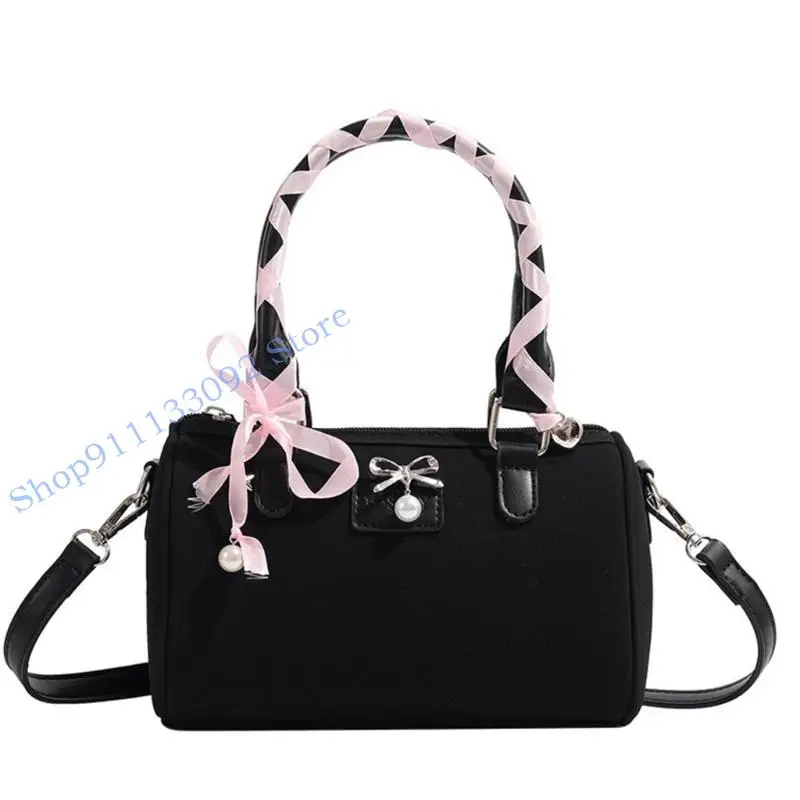 

H9ED Spacious Handbag Functional Shoulder Bag with Adjustable Strap PU Crossbody Purse Lightweight Design For Daily Use