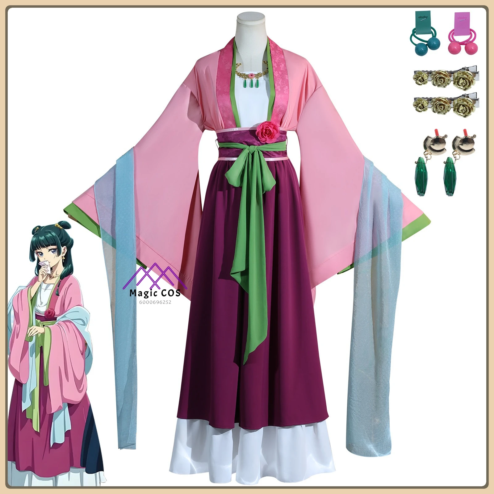 

he Apothecary Diaries Style Cat Garden Party Hanfu Cosplay Costume Womens Cat Embroidery Hanfu Anime Outfit for Comic Con Party