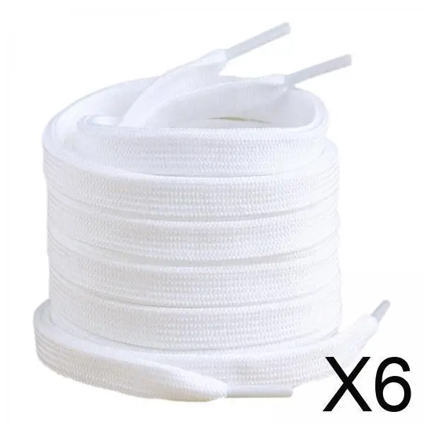 

6x2x Ice Hockey Skate Laces Narrow Roller Skate Laces for Boots Outdoor Indoor