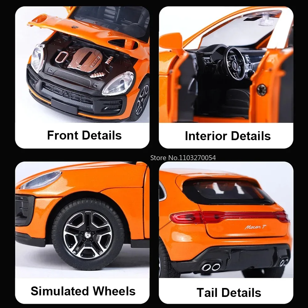 1:32 911 GT3 RS Macan Legierung Sportwagen Druckguss Modell Spielzeug Ornament Türen Geöffnet Sound Licht Zurückziehen Fahrzeuge Kinder Festival Geschenk – Detail 17