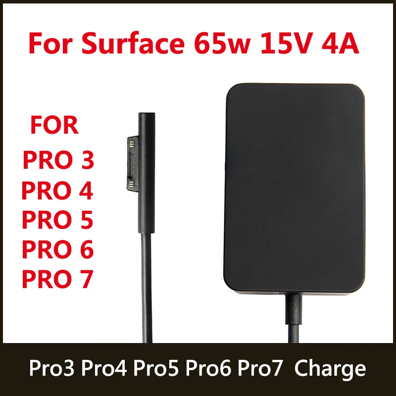 Laptop Charger 65W Adapter Compatible for Microsoft Surface Pro 9/8/X/7/6/5/4/3, Surface Laptop 5/Studio/4/Go/3/2/1,Surface Book