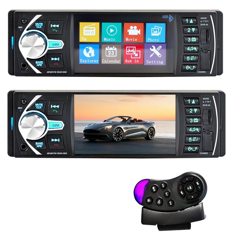 

4.1 Inch HD LCD Screen Car MP5 Bluetooth Car MP3 Card Radio Player U Disk Player Supports Reversing Image 4020