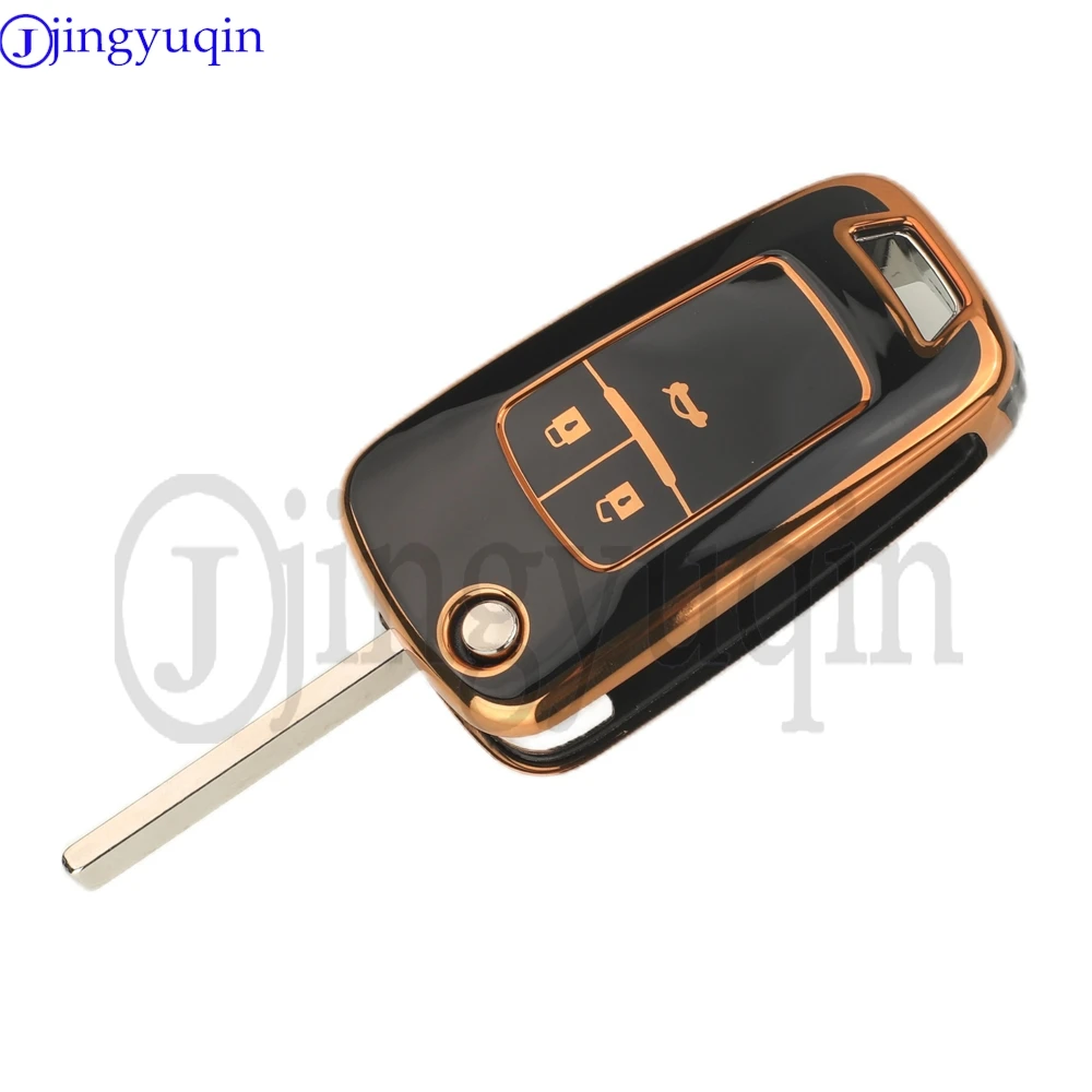 jingyuqin 3/4/5 Buttons Soft TPU Car Key Case For Opel/Buick/Chevrolet Cruze Epica Lova Camaro Impala Aveo Malibu Sail Orlando