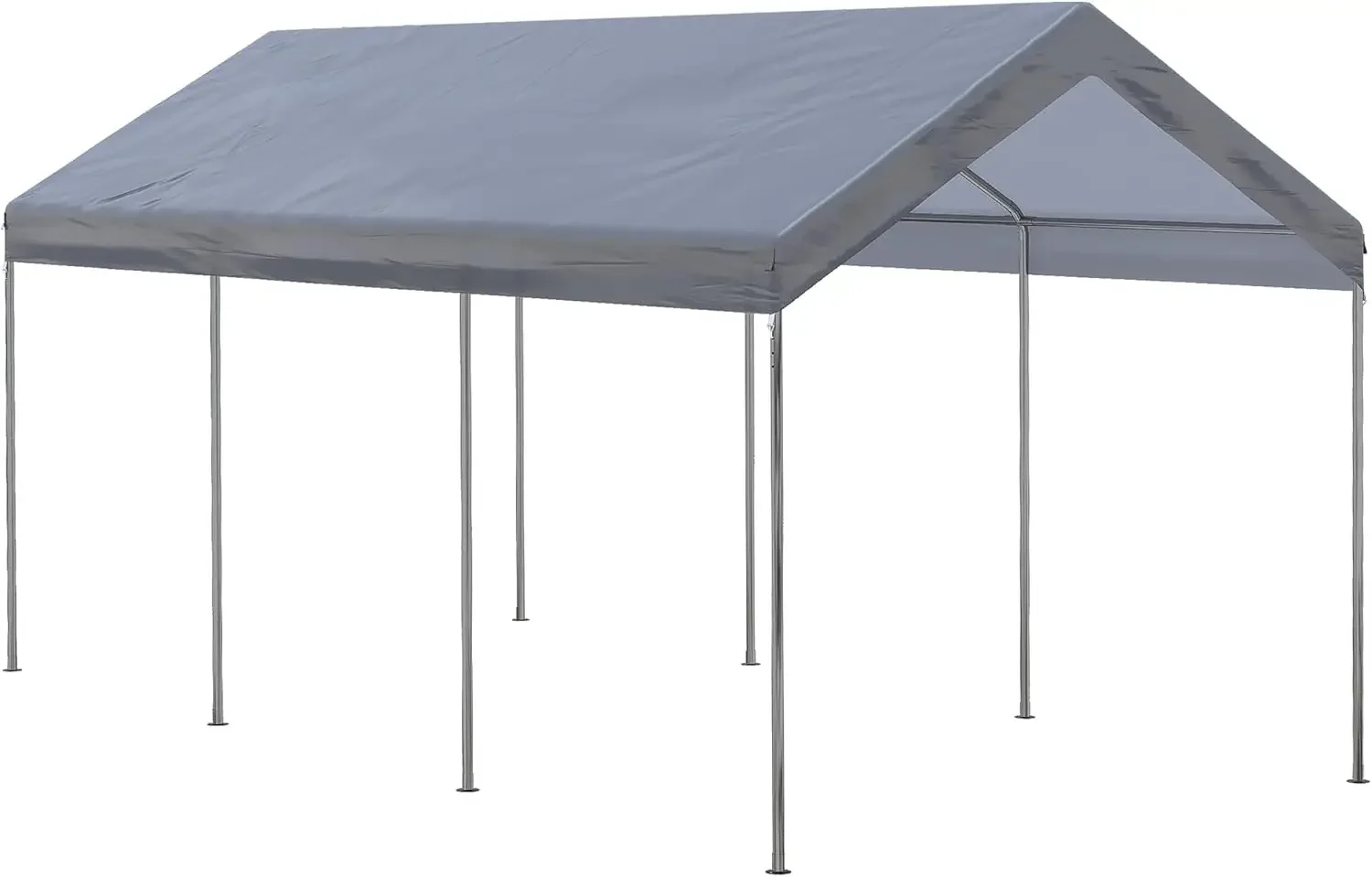 

Outsunny 10' x 20' Party Tent and Carport, Height Adjustable Portable Garage, Outdoor Canopy Tent 8 Legs Without Sidewalls for C