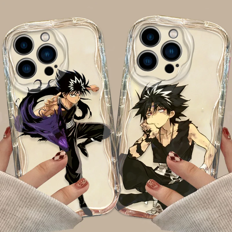 Yu Yu Hakusho Hiei Cover For Apple iPhone 15 14 13 12 11 Pro X XR XS Max Plus 8 7 Plus SE Wave Oil Phone Case