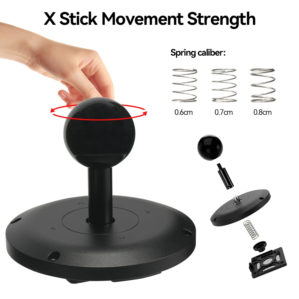 Haute42- COSMOX Hautemodule-X 스틱 조이스틱 아케이드 컨트롤러 원형/사각형/팔각형 궤도 세 가지 유형 조이스틱 강도 상세 이미지 3