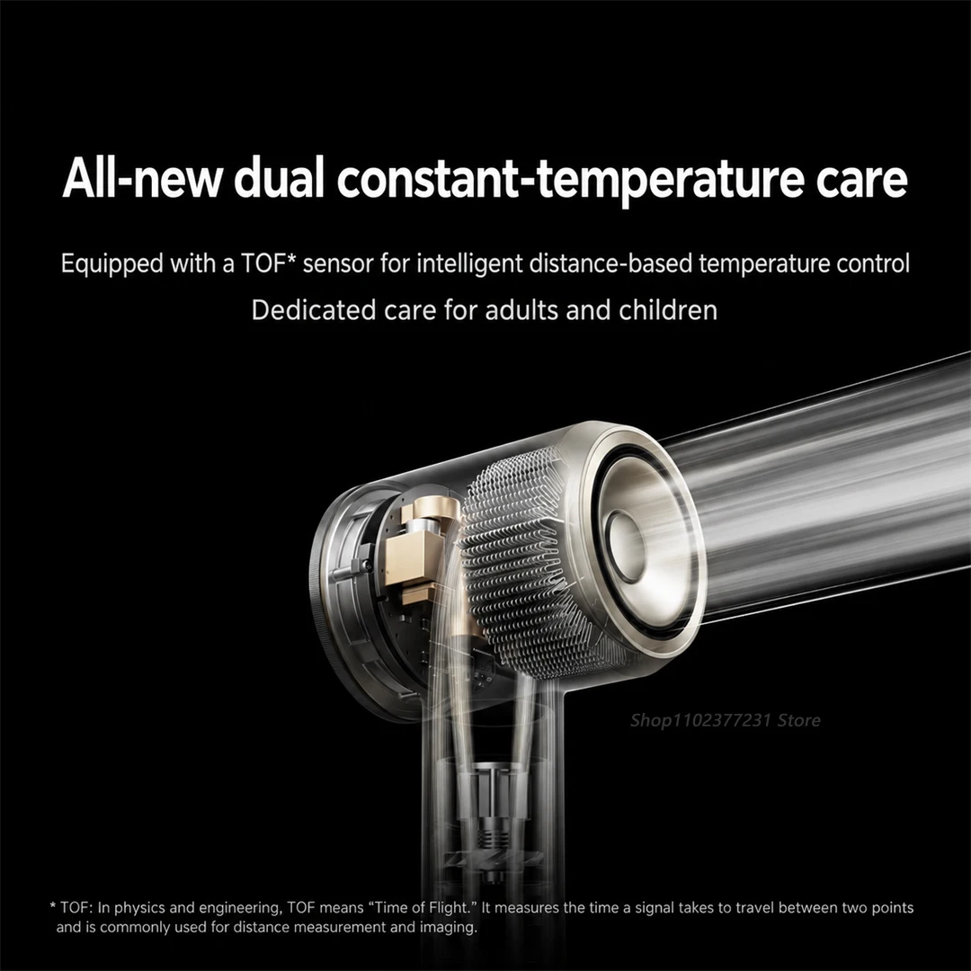 Original MIJIA High-Speed Water Ion Hair Dryer Pro Color Display Temperature Dial 30-90C Fine Adjustment 2 Wind Speeds NEW CN