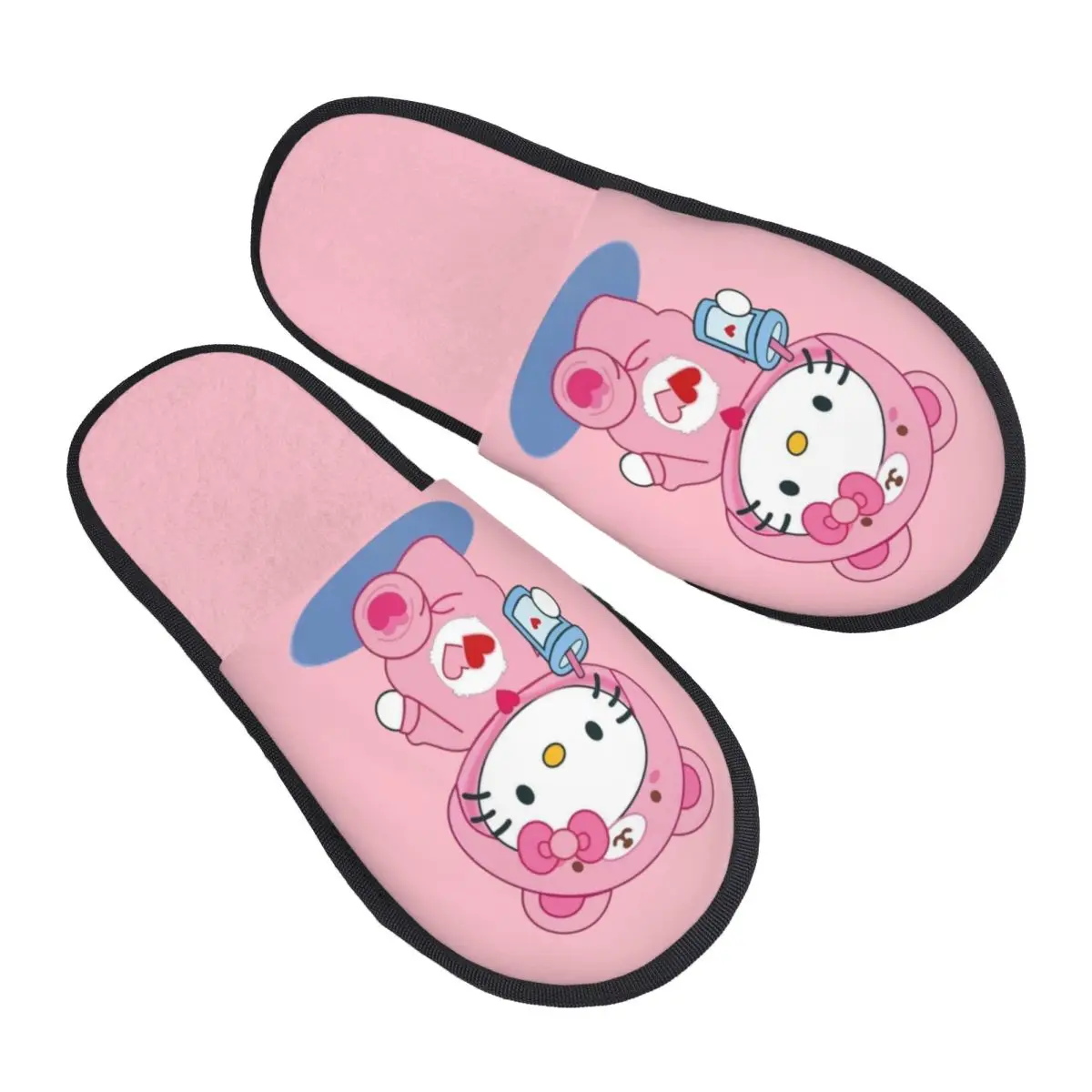 

Изготовленные на заказ тапочки для гостей с героями мультфильмов Hello Kitty для спа-женщин, домашние тапочки