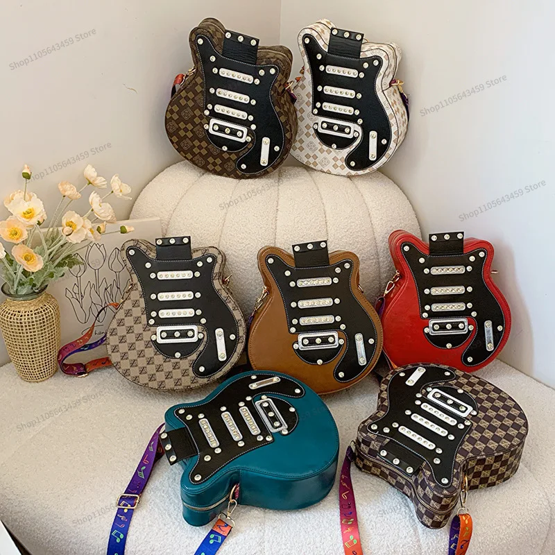 For Women's Bag 2026 Summer New Fashionable Unique Guitar Style Bag Single Shoulder Crossbody Multifunctional Backpack