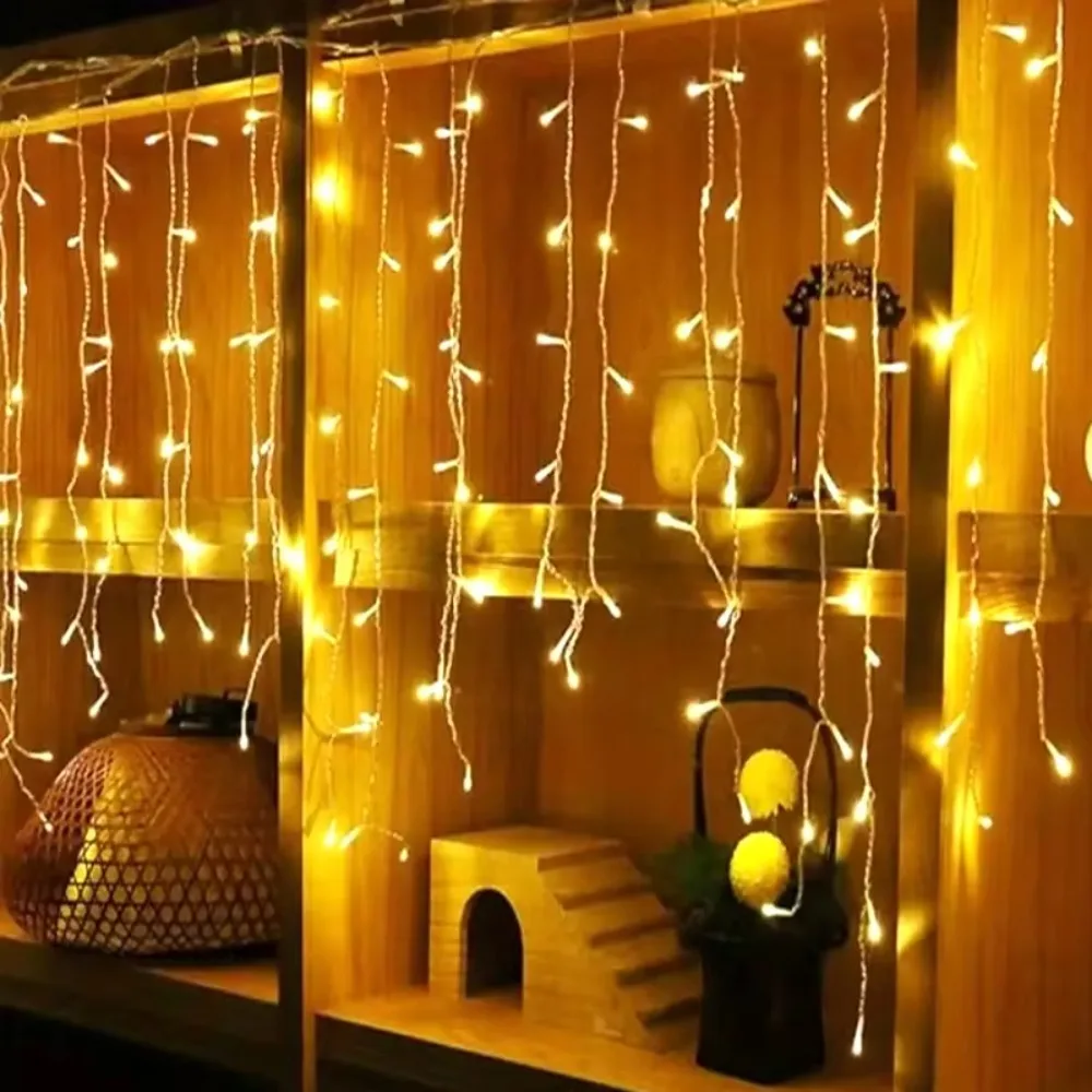 USB Ice Pillar Fairy Lights Warm White Remote for Christmas Indoor Festive Party Home Bedroom Room Window Table Balcony Decor
