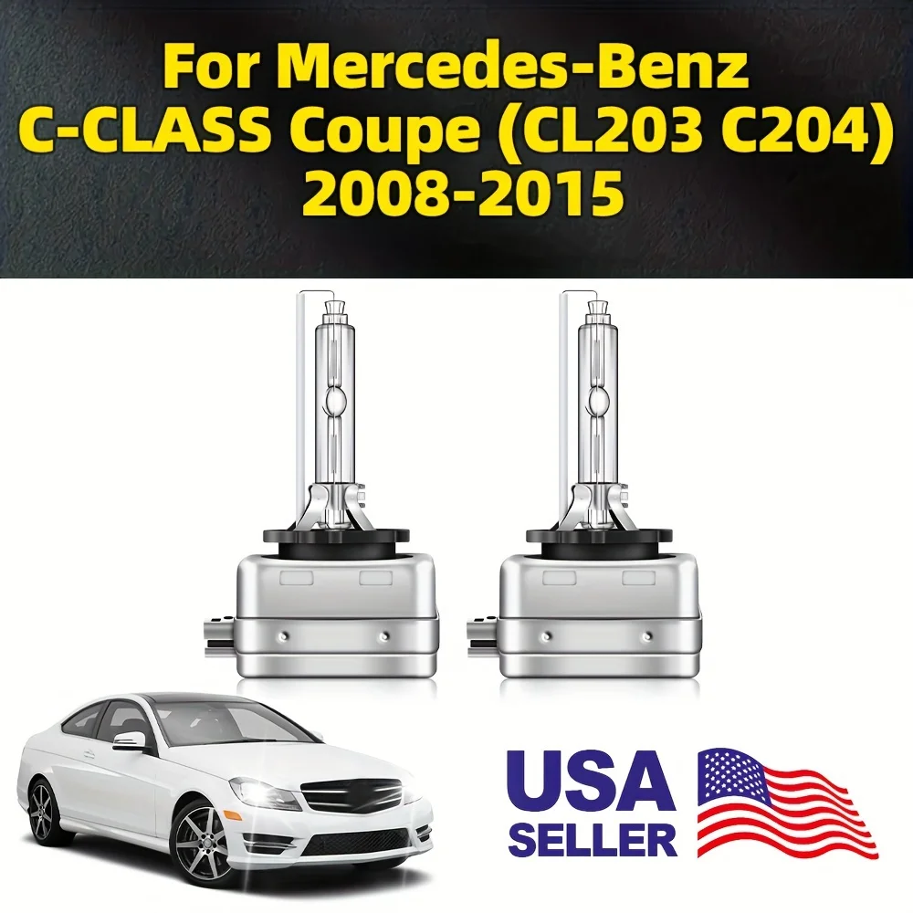 

Xenon Bulbs for Mercedes-Benz C-Class Coupe (CL203 C204) 2008-2015 6000K White 3000+LM with Easy Install, for 12-24V