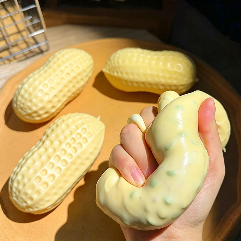 Knuspriges Erdnuss-Quetschspielzeug, weiches Erdnuss-Stressball-Spielzeug, ASMR Anti-Stress-Entspannung, Handentspannung, Geschenkspielzeug – Detail 2