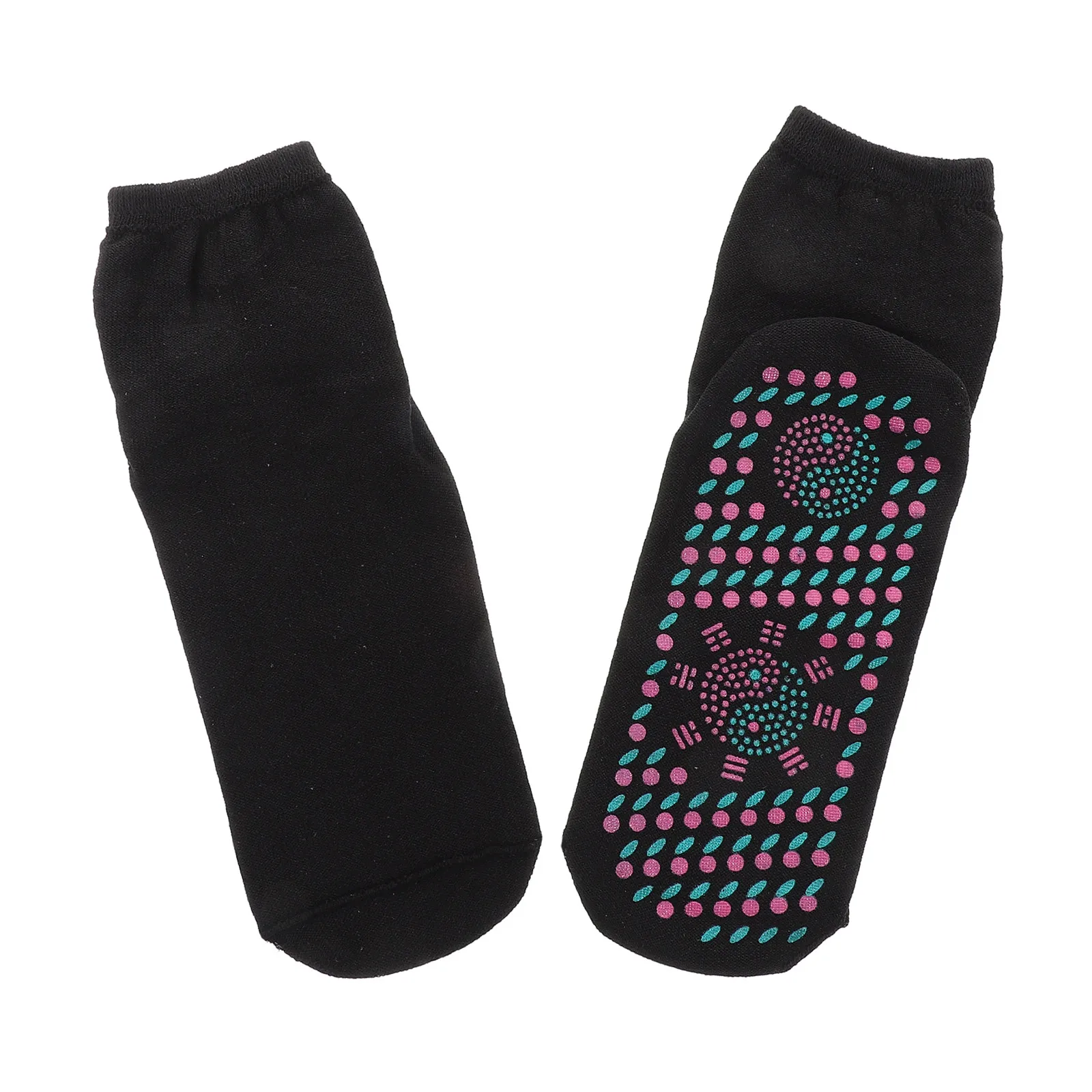 3Pairs Warm Socks Self-Heating Massage Thermal Foot Warmers Ginger Wormwood Infused for Blood Circulation Acupressure Points