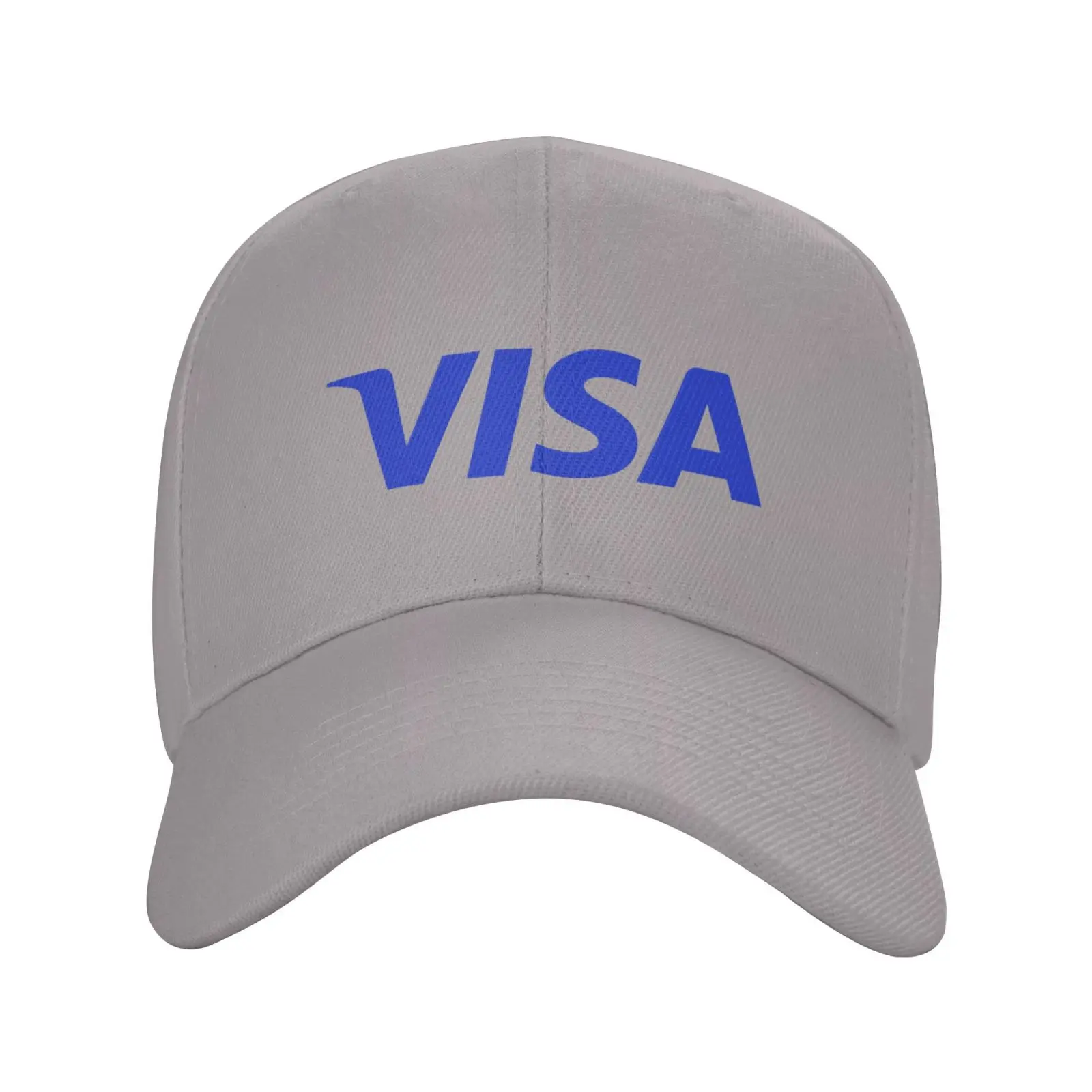 VISA Logotipo Denim Cap, chapéu De Malha, Qualidade Baseball Cap