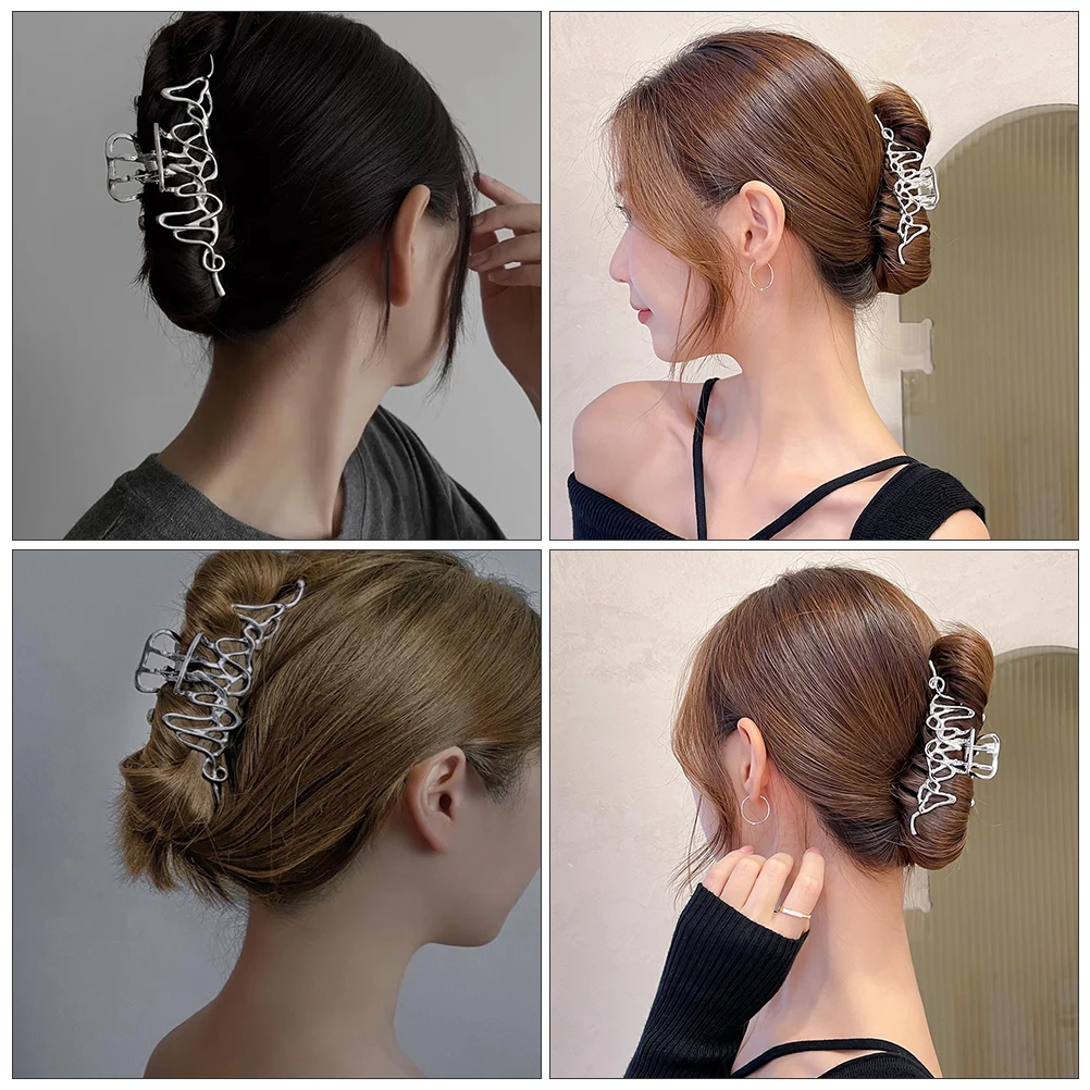 

3pcs Hair Clasp Super Strong Alloy Large Claw Clip for Thick Long Hair Home Wedding Bathing Cooking Dust Oil Proof
