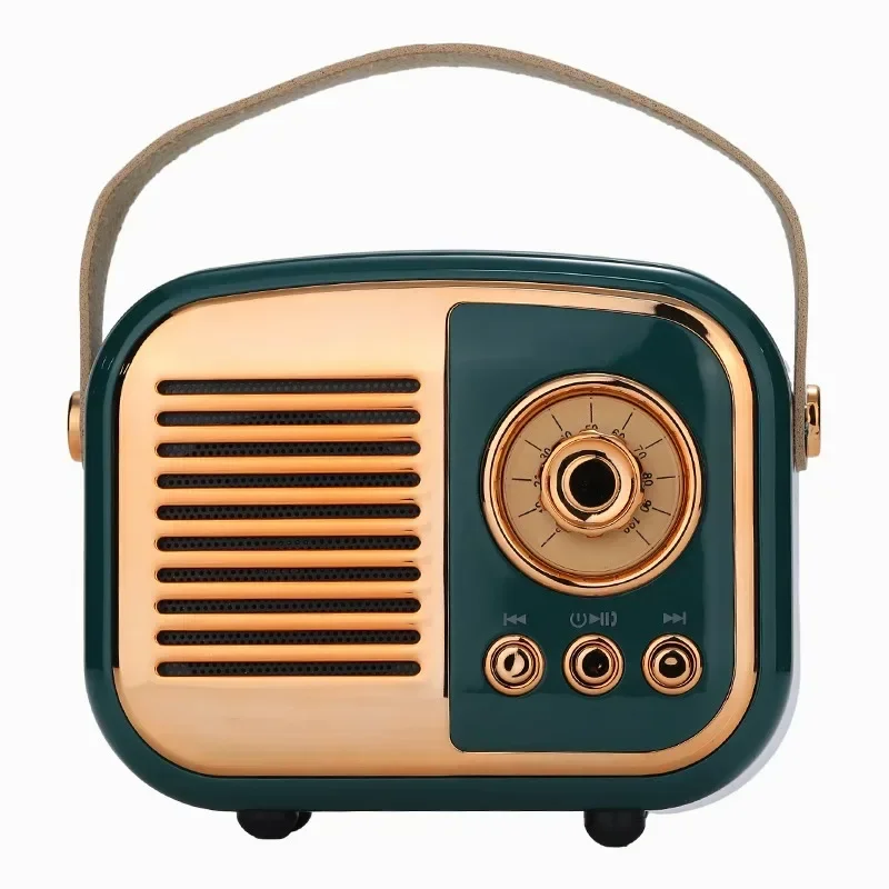 Nieuwe Bluetooth-luidspreker Retro Mini draagbare stereo plug-in radio Draadloos Intelligent